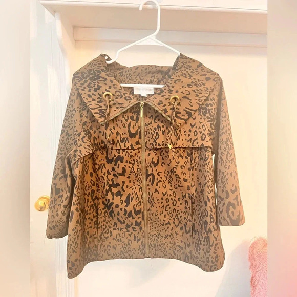 Erin London Cheetah Print Full Zip Jacket - Picture 1 of 7